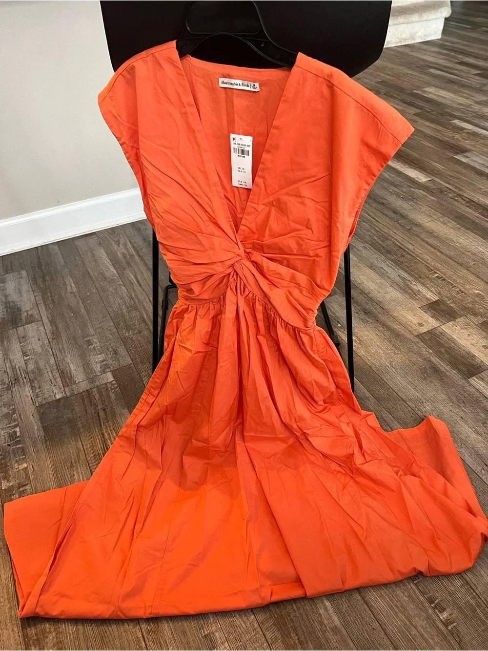 Abercrombie & Fitch Orange Twist-Front Maxi Dress - Picture 1 of 2